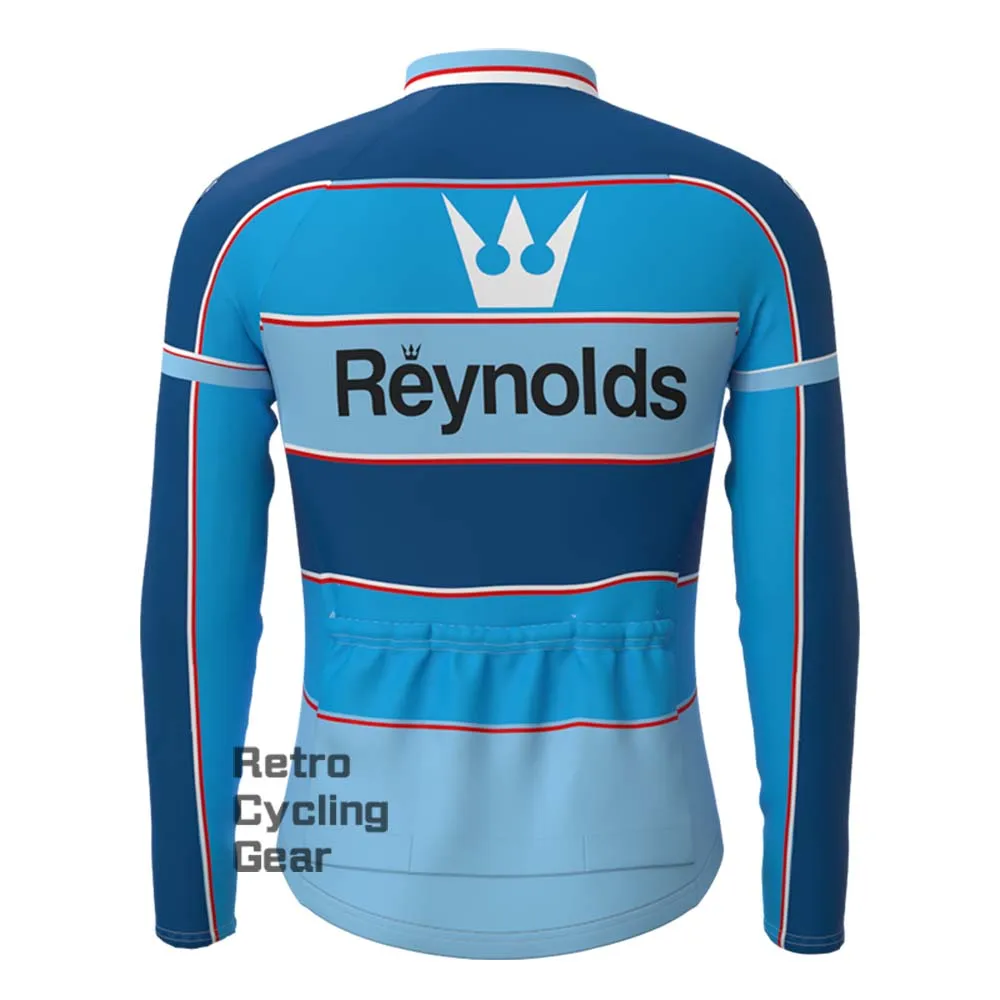 1990s blue Reynolds Fleece Retro Long Cycling Kits