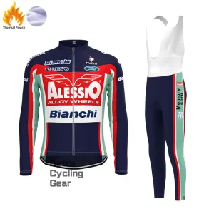 2004 Bianchi Fleece Retro Long Cycling Kits