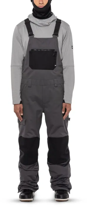 686 Hot Lap Bib Pants Mens Charcoal