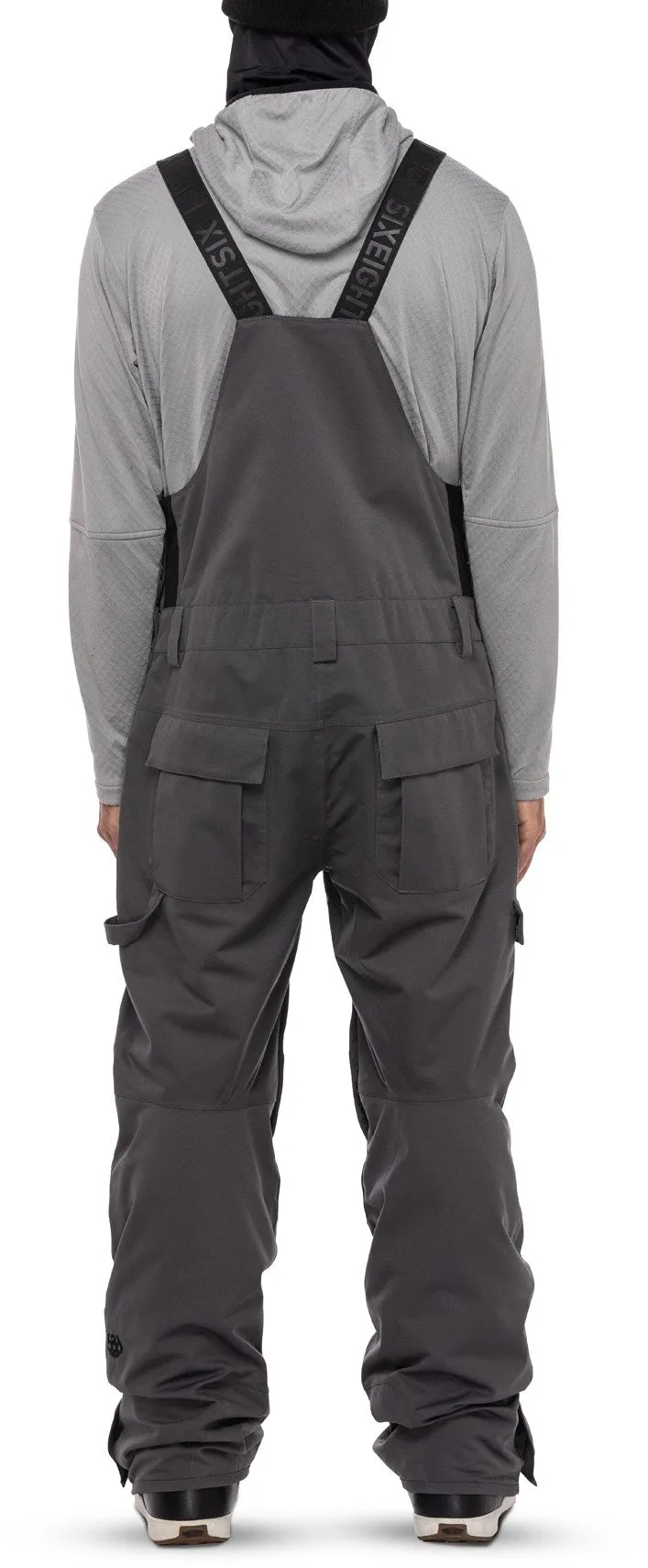 686 Hot Lap Bib Pants Mens Charcoal