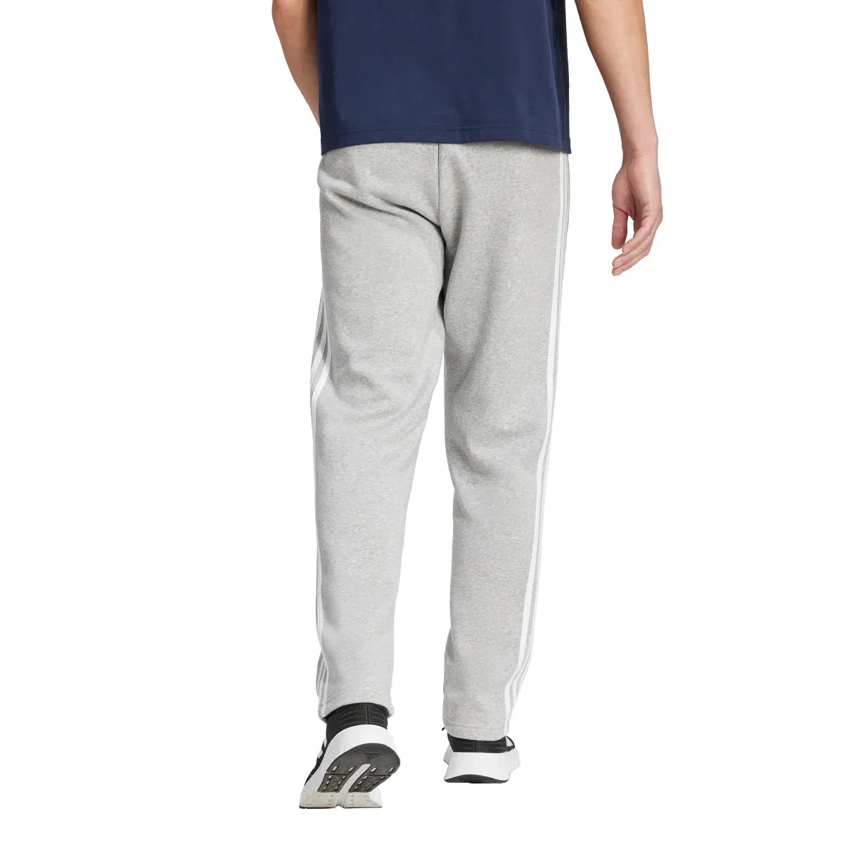 adidas Men's Essentials 3-Stripes Open Hem Fleece Joggers