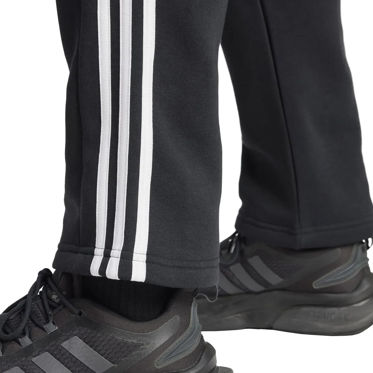 adidas Men's Essentials 3-Stripes Open Hem Fleece Joggers