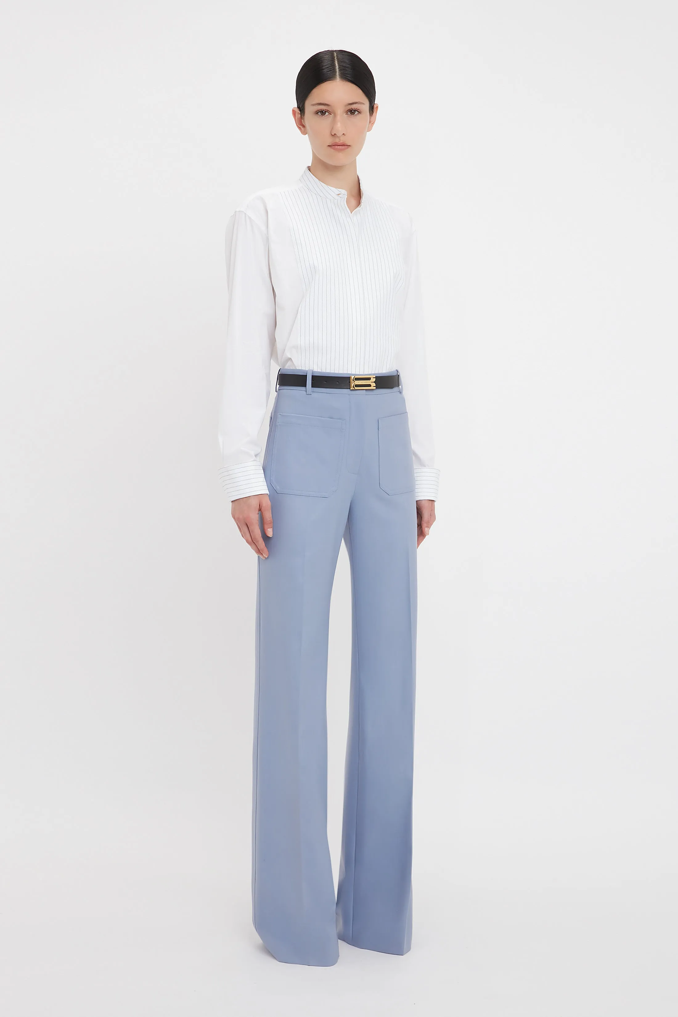 Alina High Waisted Trouser In Bluebell