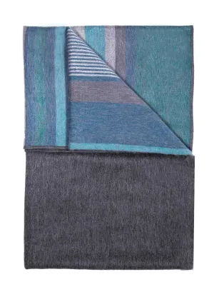 Alpaca Throw Blanket - Dark Sea