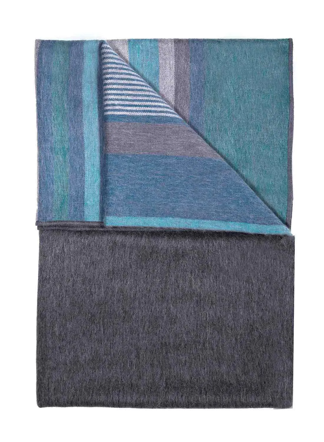 Alpaca Throw Blanket - Dark Sea