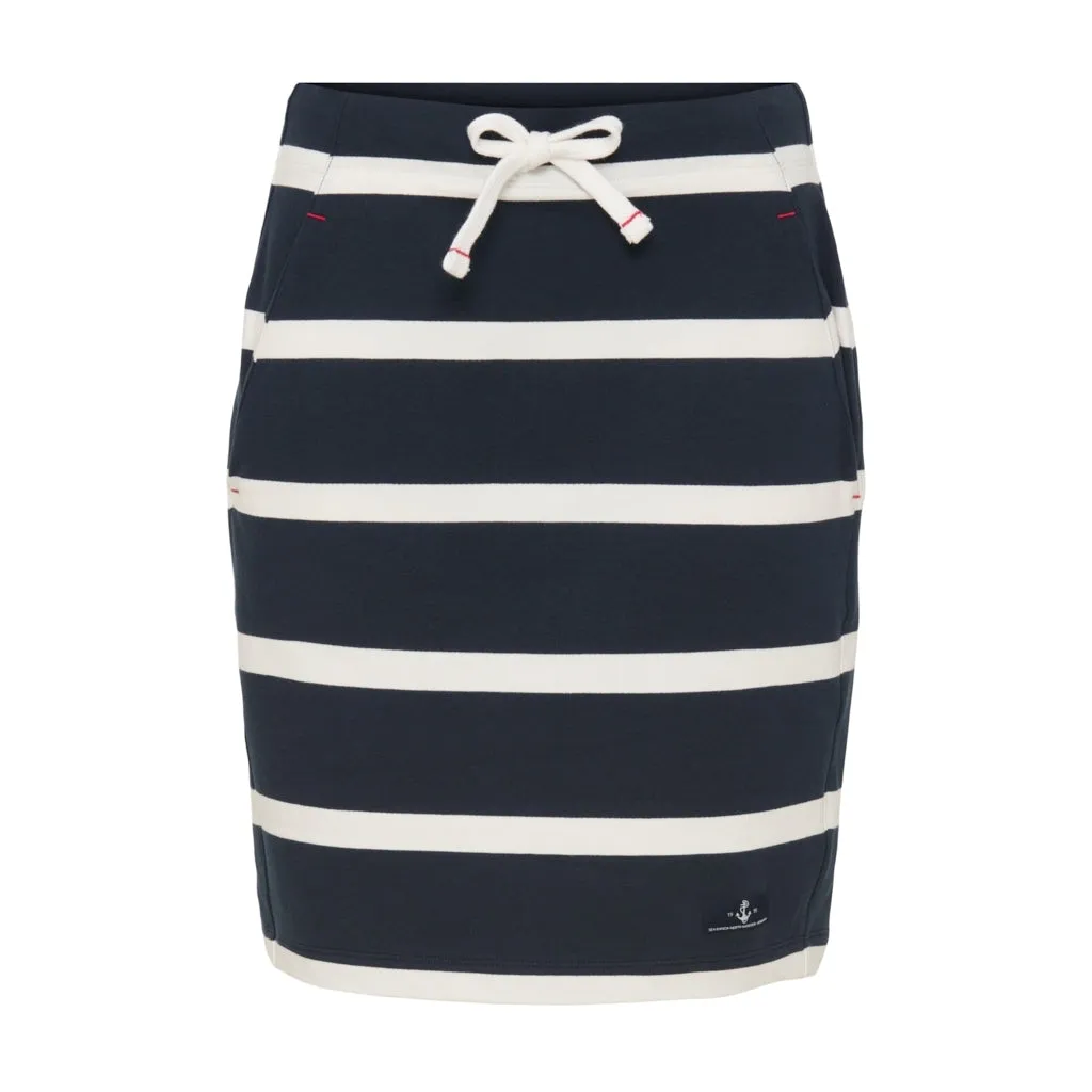 Anjelica Striped Skirt - Dark Navy/Pearl