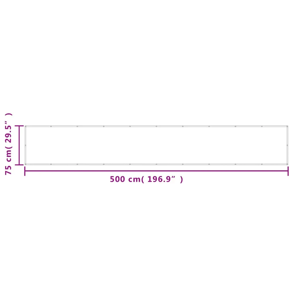 Balcony Screen Sand 75x500 cm 100% Polyester Oxford