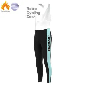 Bianchi Grey Green Fleece Retro Cycling Pants