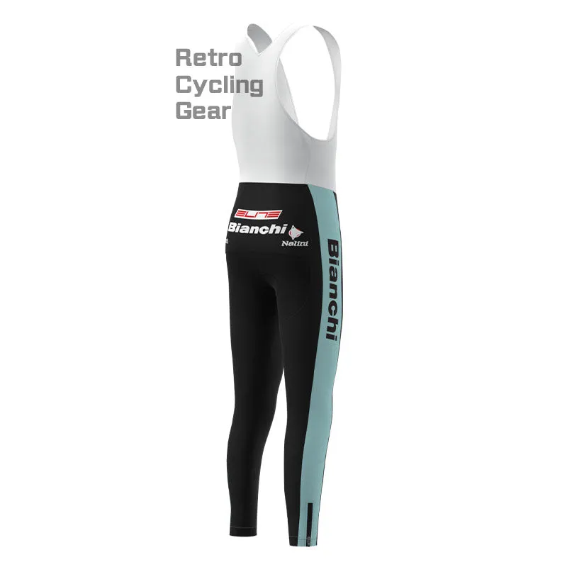 Bianchi Grey Green Fleece Retro Cycling Pants