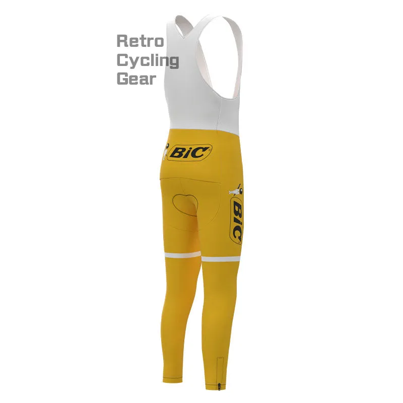 BIC Yellow Fleece Retro Cycling Kits