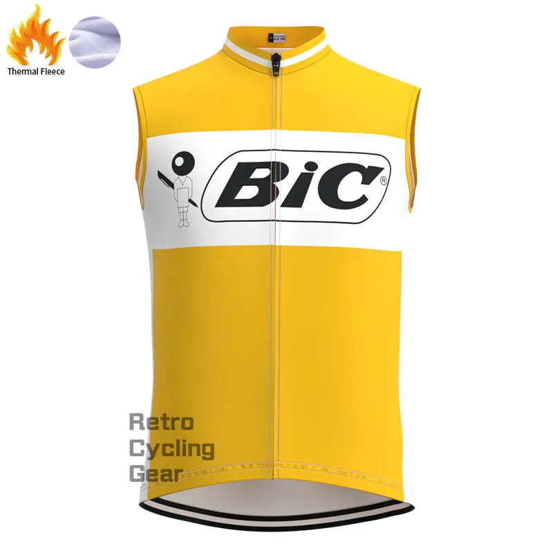 BIC Yellow Fleece Retro Cycling Kits