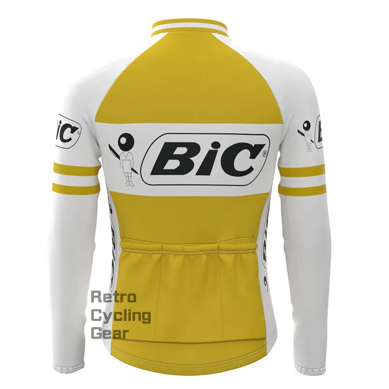 BIC Yellow Fleece Retro Cycling Kits