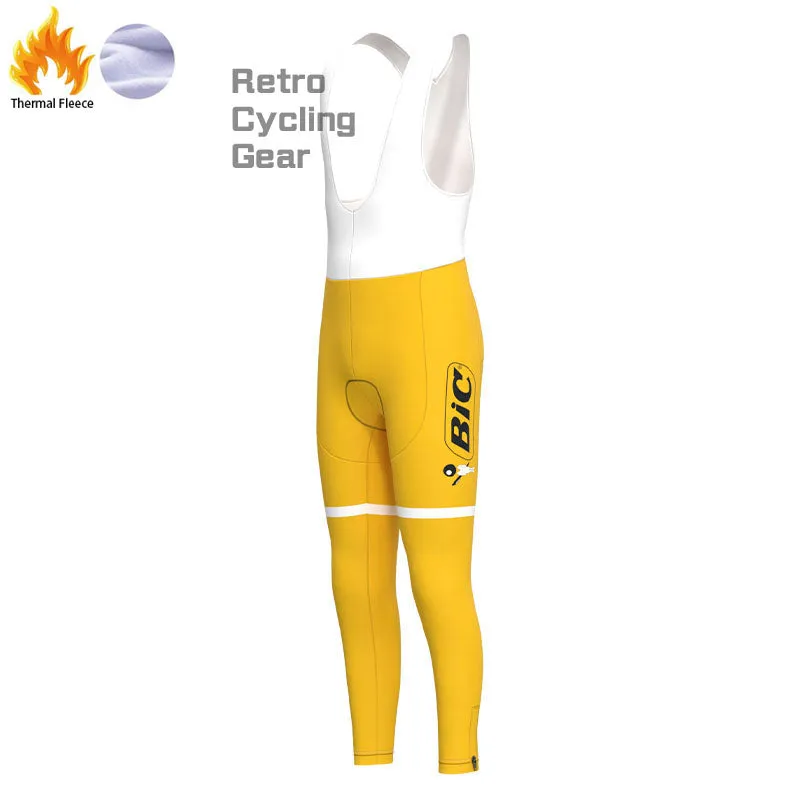 BIC Yellow Fleece Retro Cycling Kits