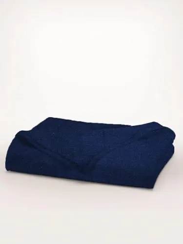 Bishwas Home Furnishing All Season Solid/Plain Lightweight Polar Fleece Double Bed AC Blanket (230 x 230 cm, Blue) (Navy Blue)