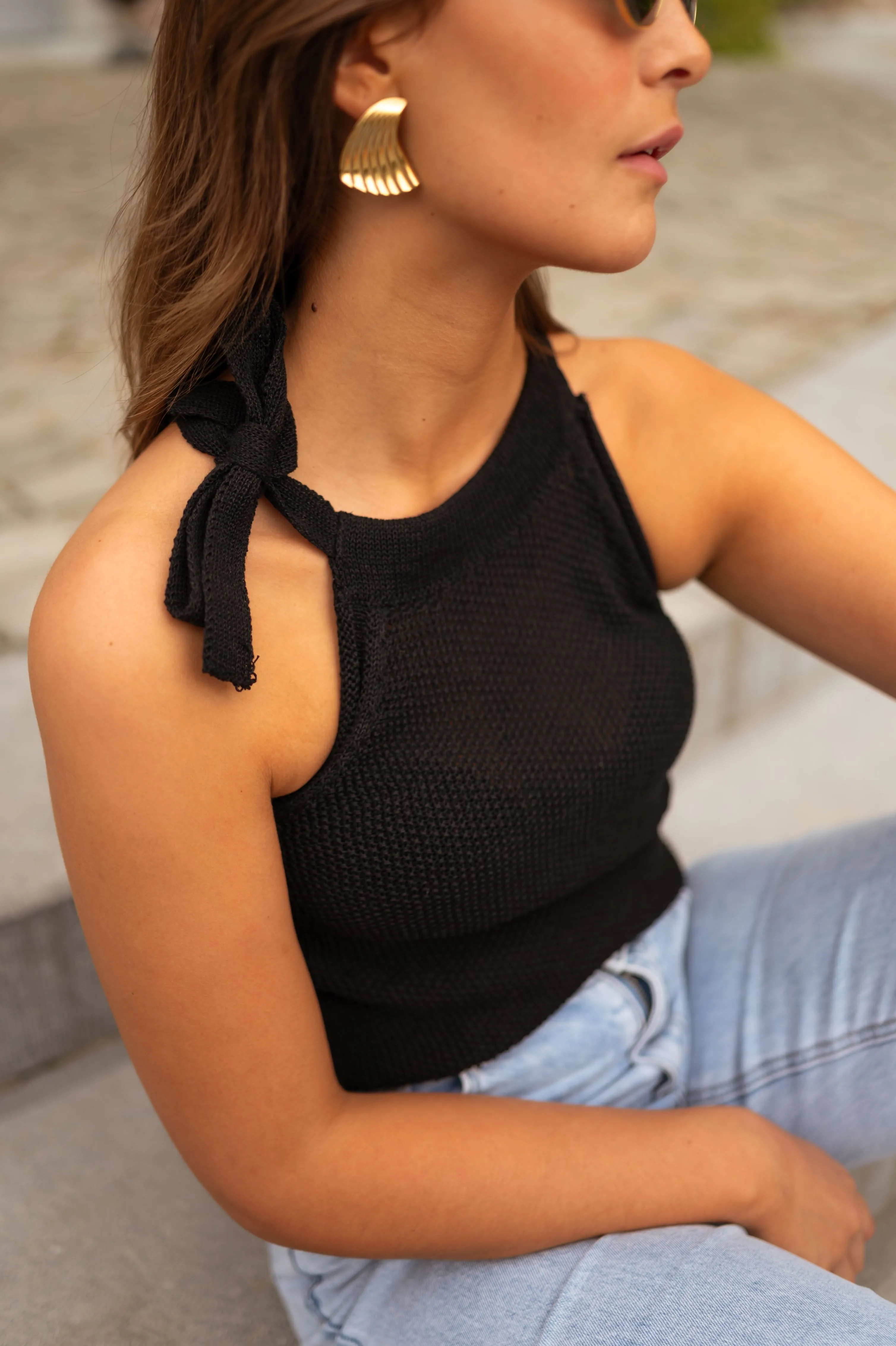 Black Ashley Top