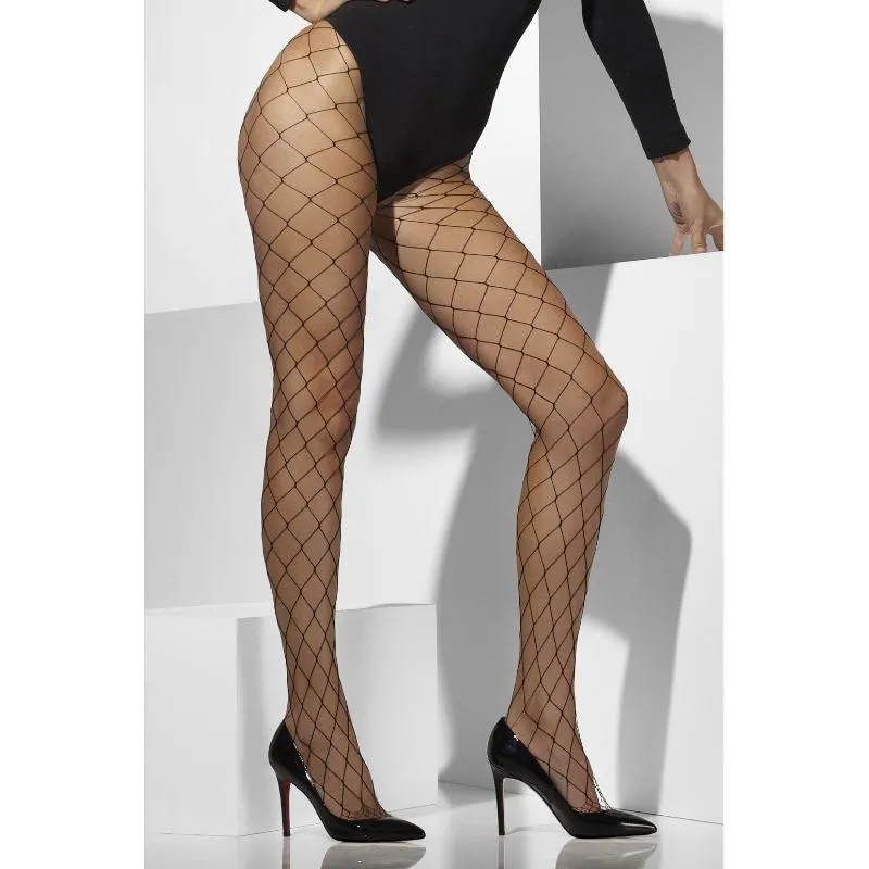 Black Diamond Fishnet Tights - Smiffys