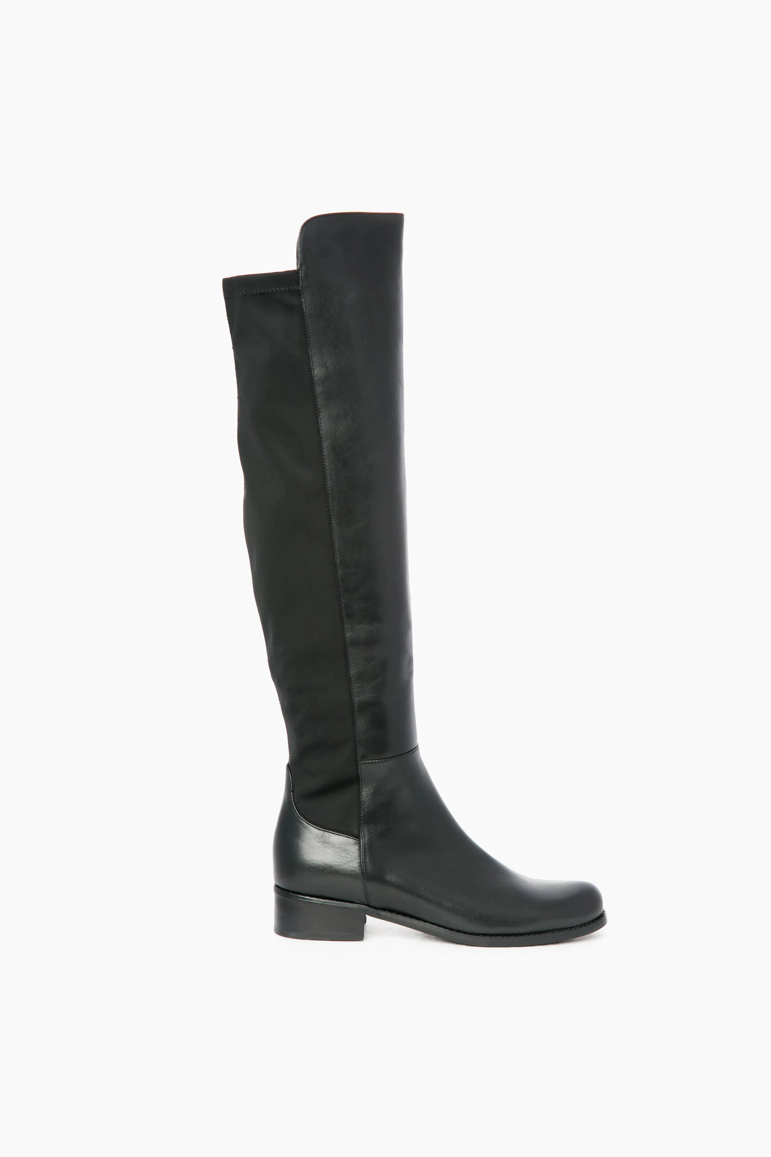 Black Leather Velma Boots