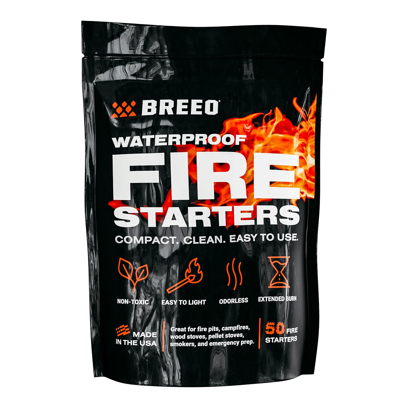 Breeo Waterproof Cotton Fire Starters - 50 pc.