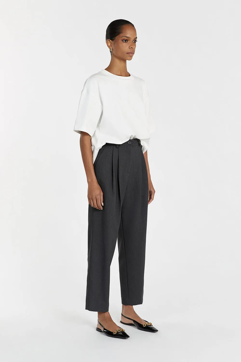 CAREY CHARCOAL TAPERED PANT