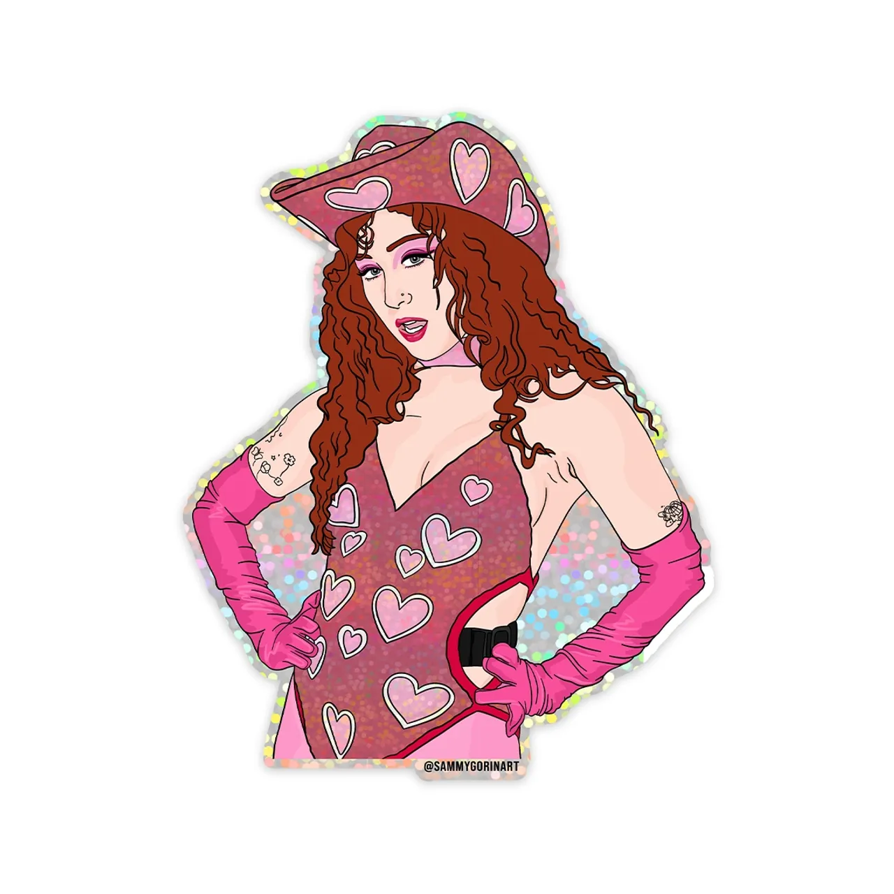 Chappell Roan Hot 2 Go Glitter Sticker