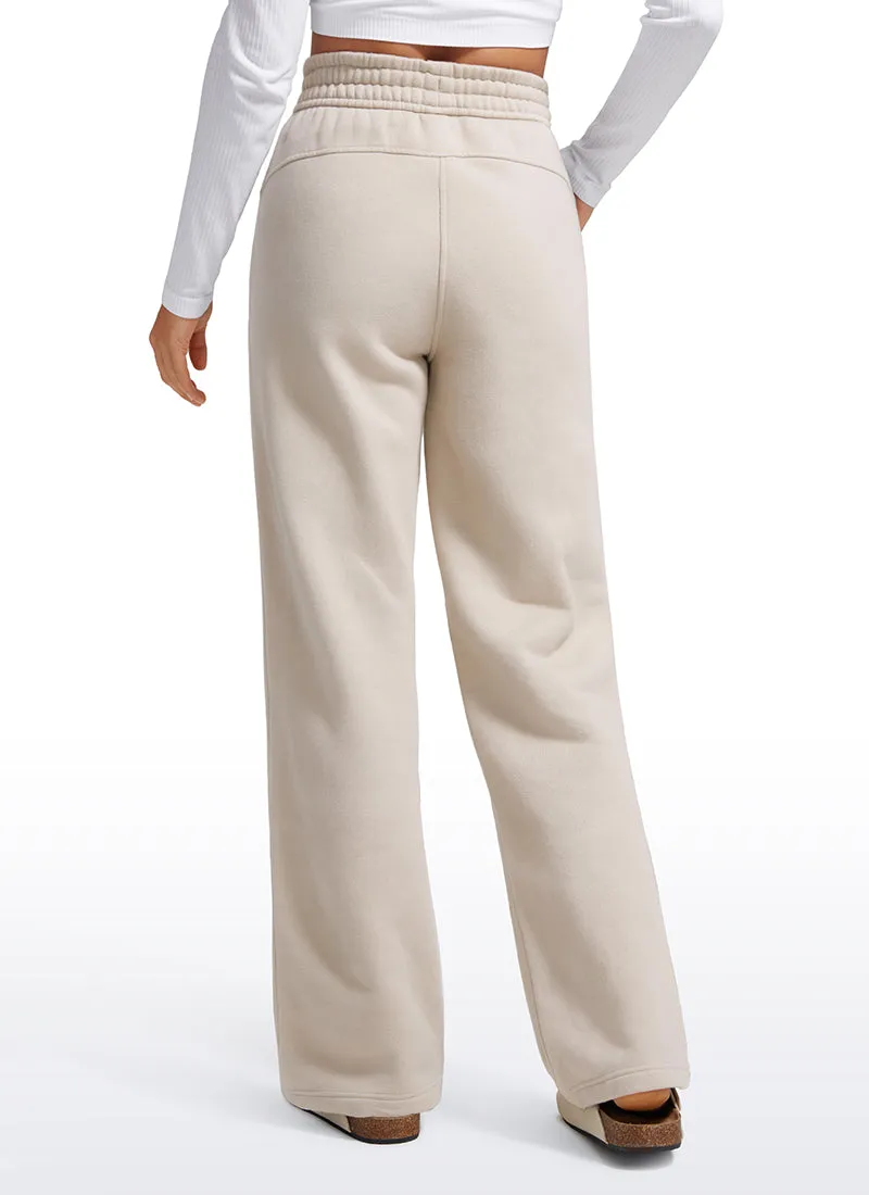 Cotton Fleece Lined Straight Leg Sweatpants 30''