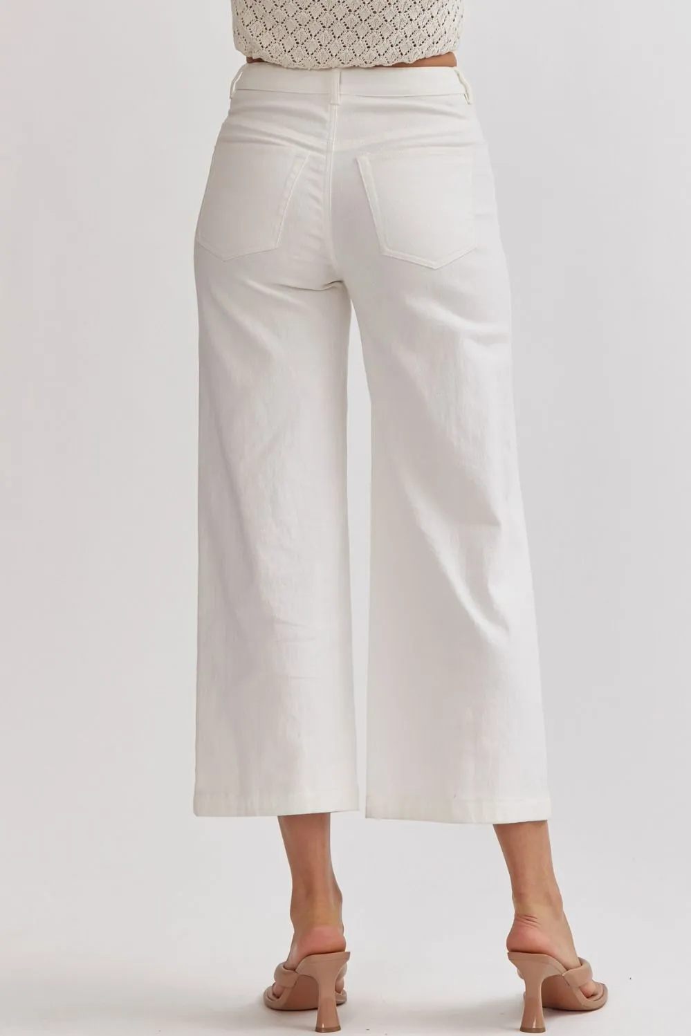 Cropped White Pants