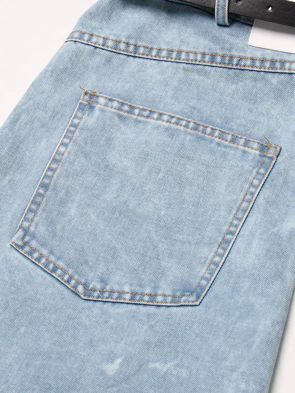 Flared Pants High Waisted Split-Joint Jean Pants Bottoms