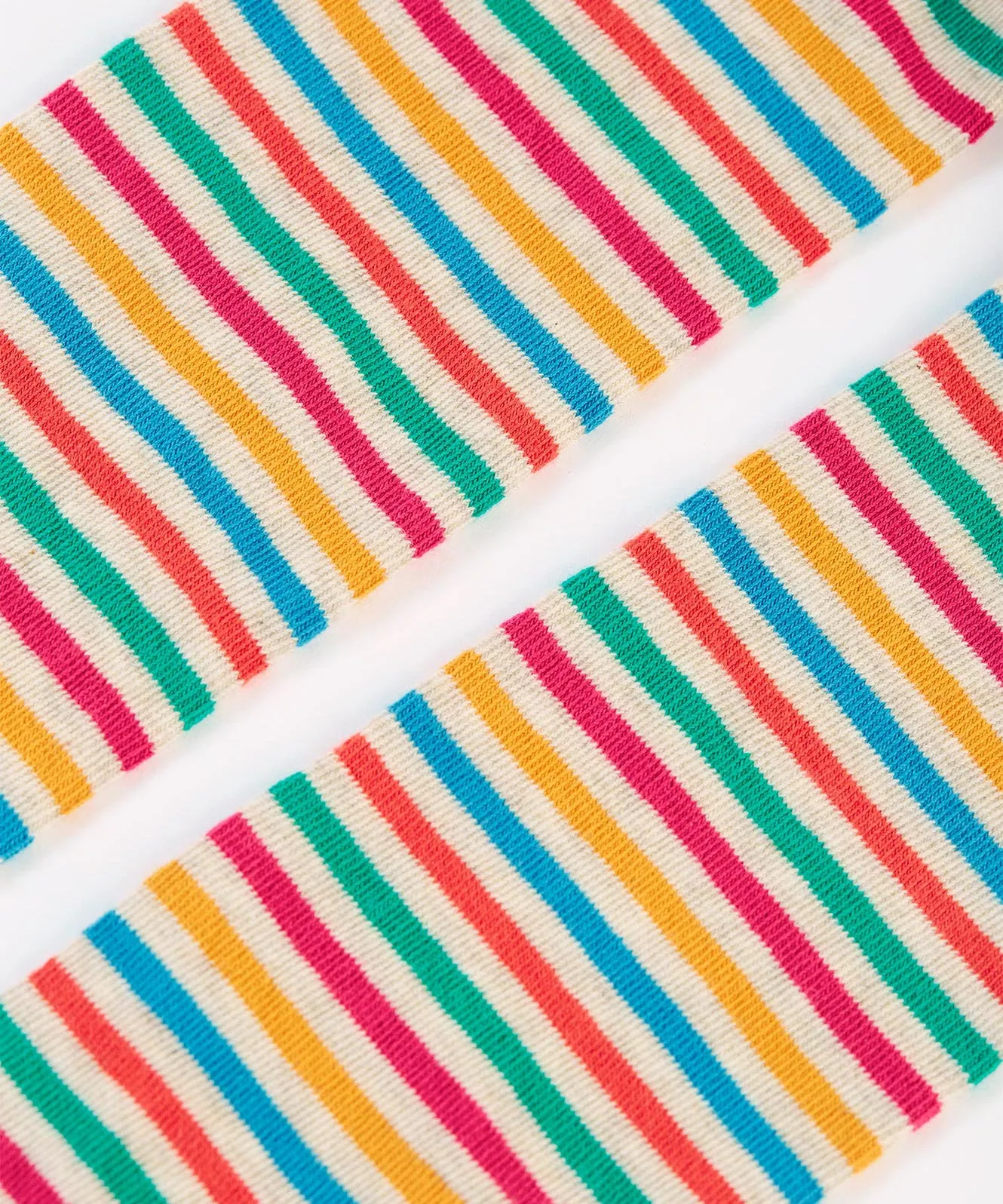 Frugi Norah Tights - Lingonberry Multi-Stripe