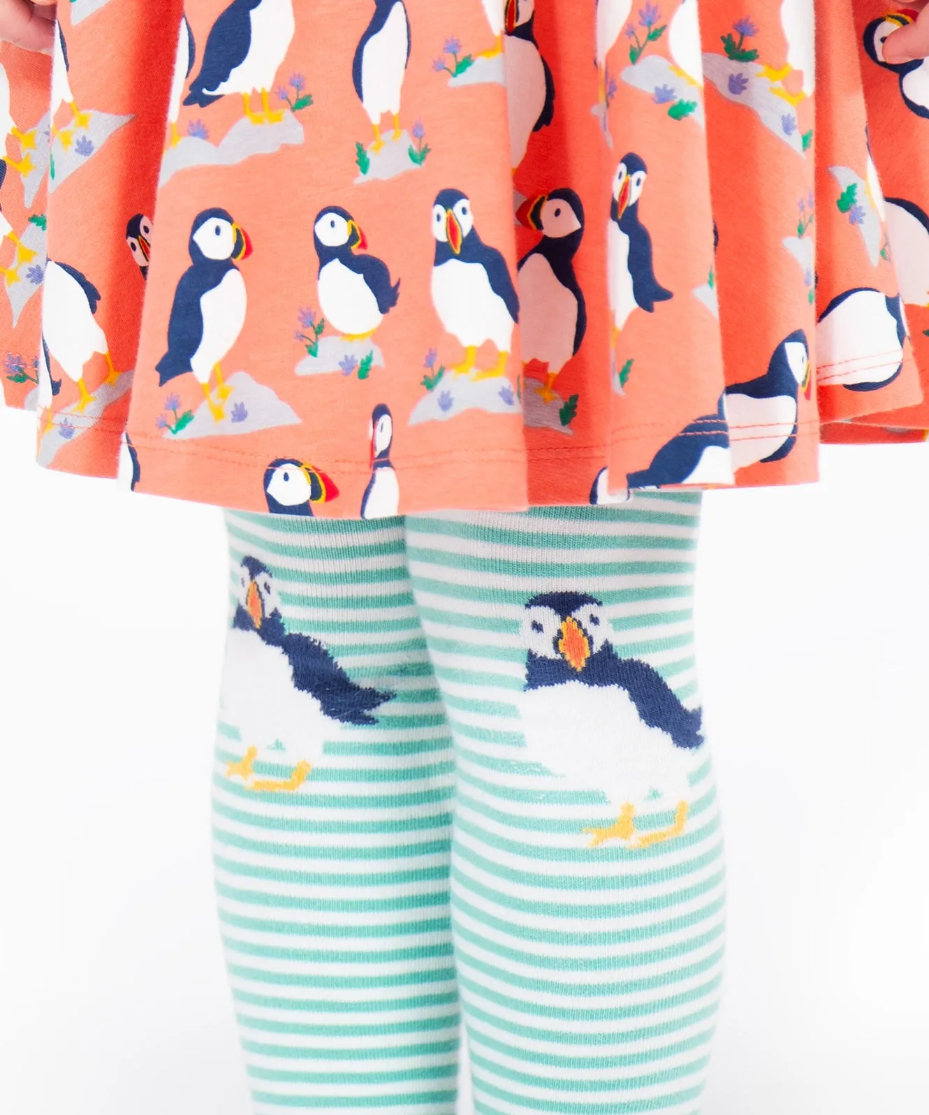 Frugi Norah Tights - Moss/Puffin