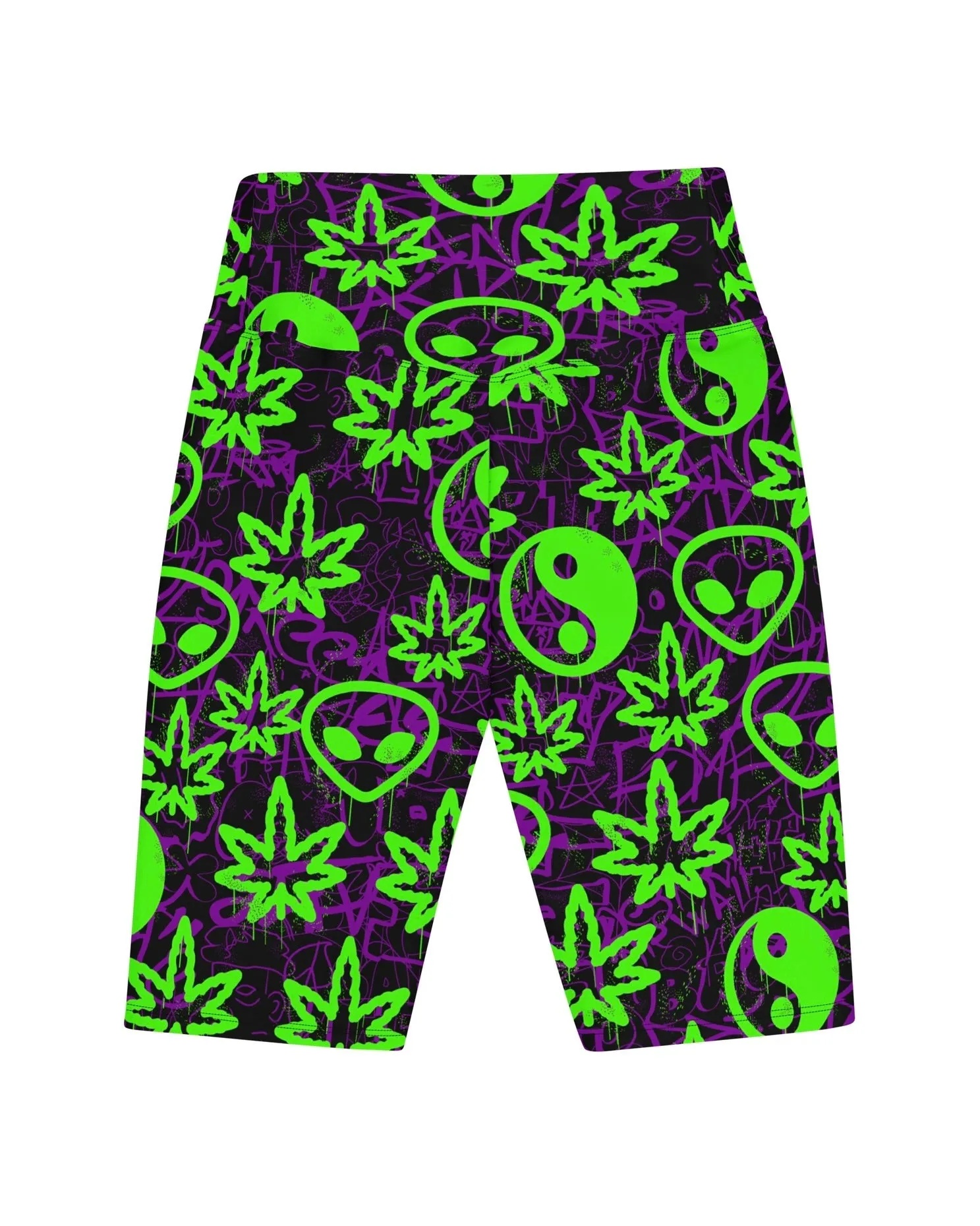 Ganja Graffiti Biker Shorts