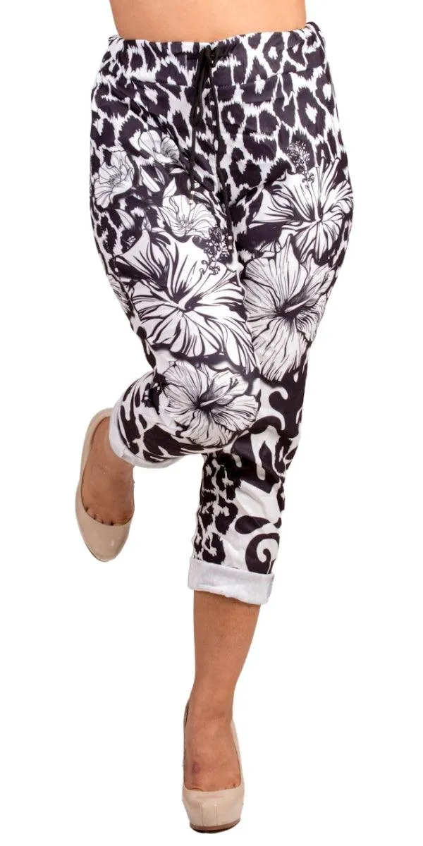 Geniviv Hibiscus Print Pant