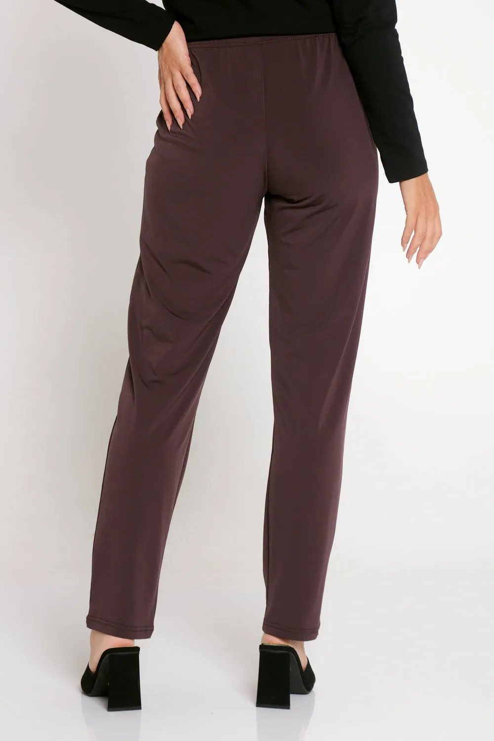 Gianna Lightweight Fleece Pants - Choc