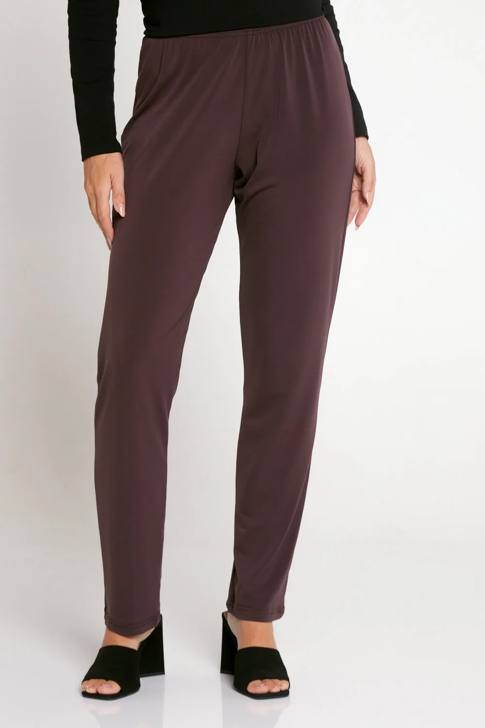 Gianna Lightweight Fleece Pants - Choc