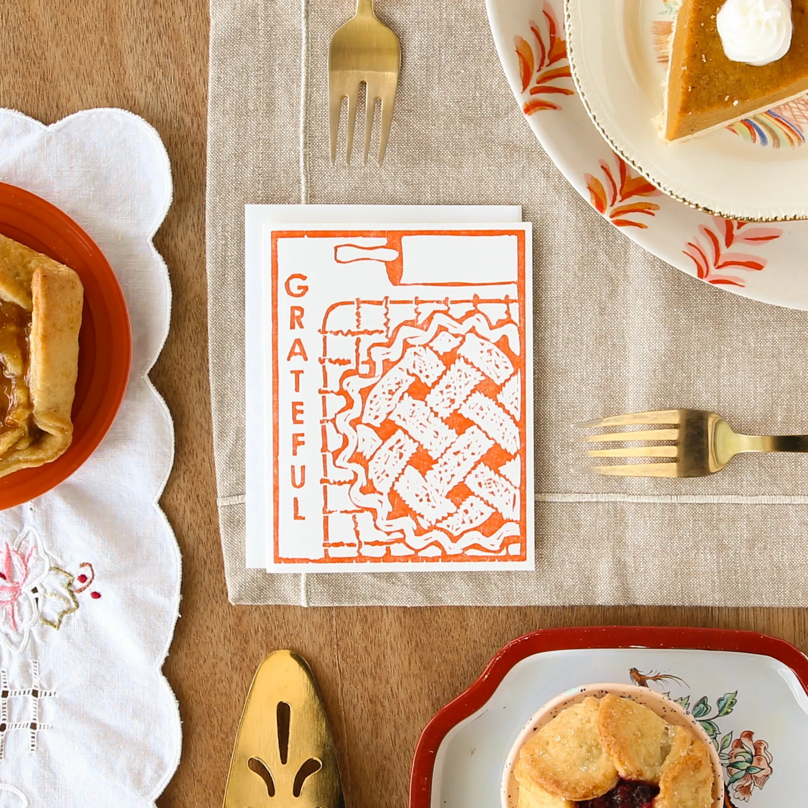 Grate-Full of Pie Letterpress Card