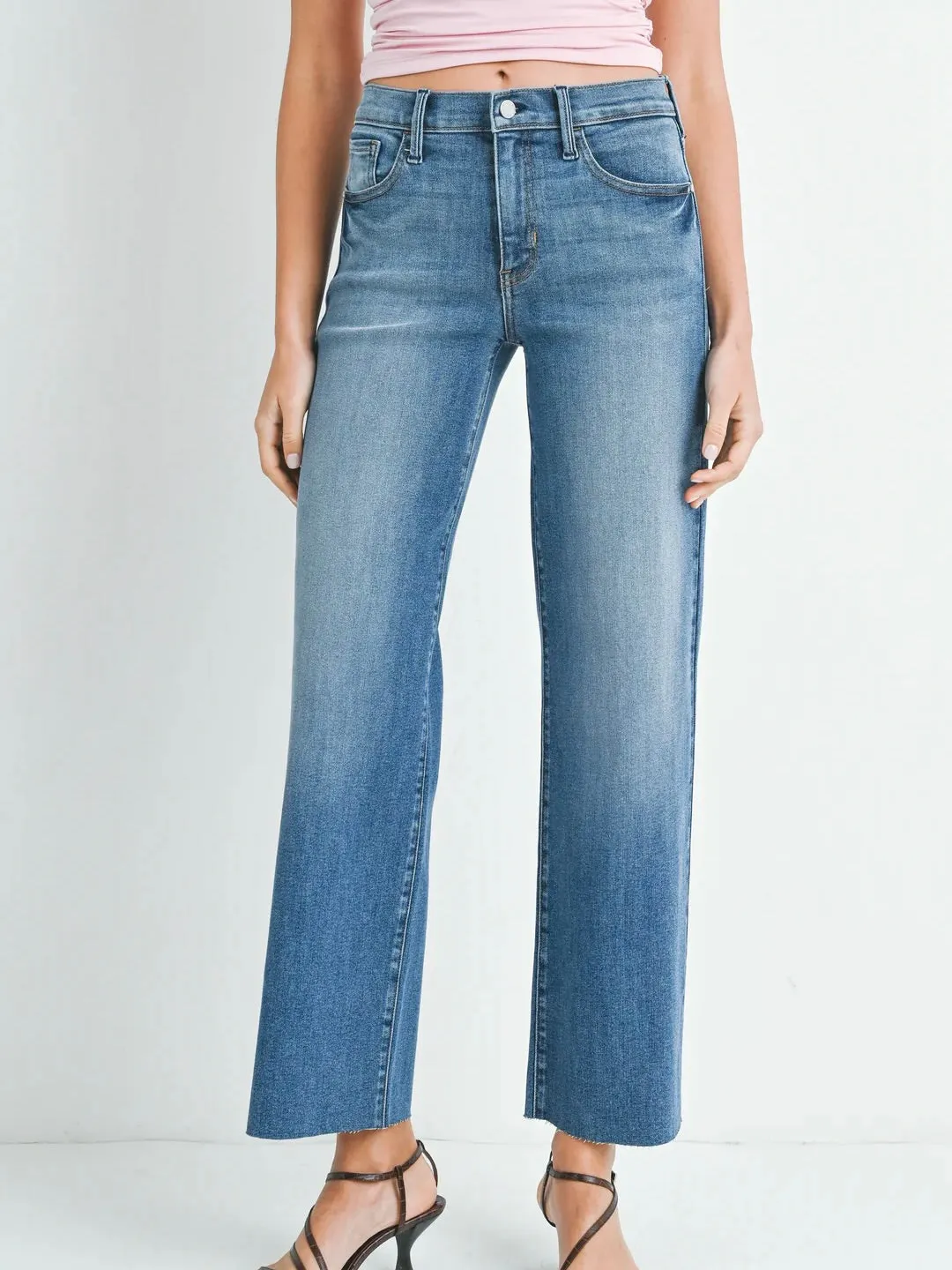 Just Black Denim : Slim Palazzo Scissor Cut Jean