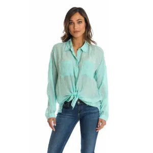 Kennedy Mint Button Down Top