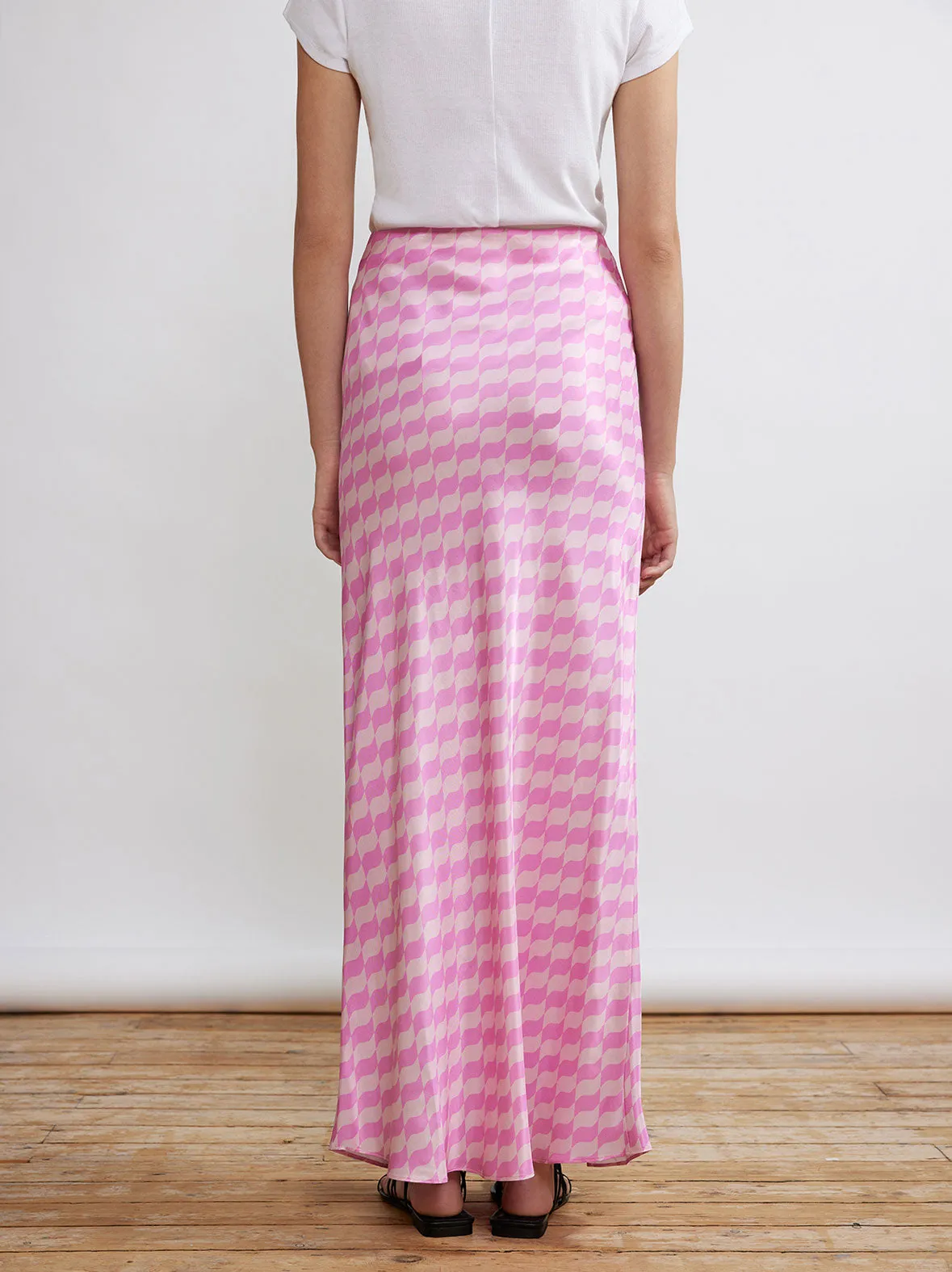 Layla Pink Wavy Tile Skirt