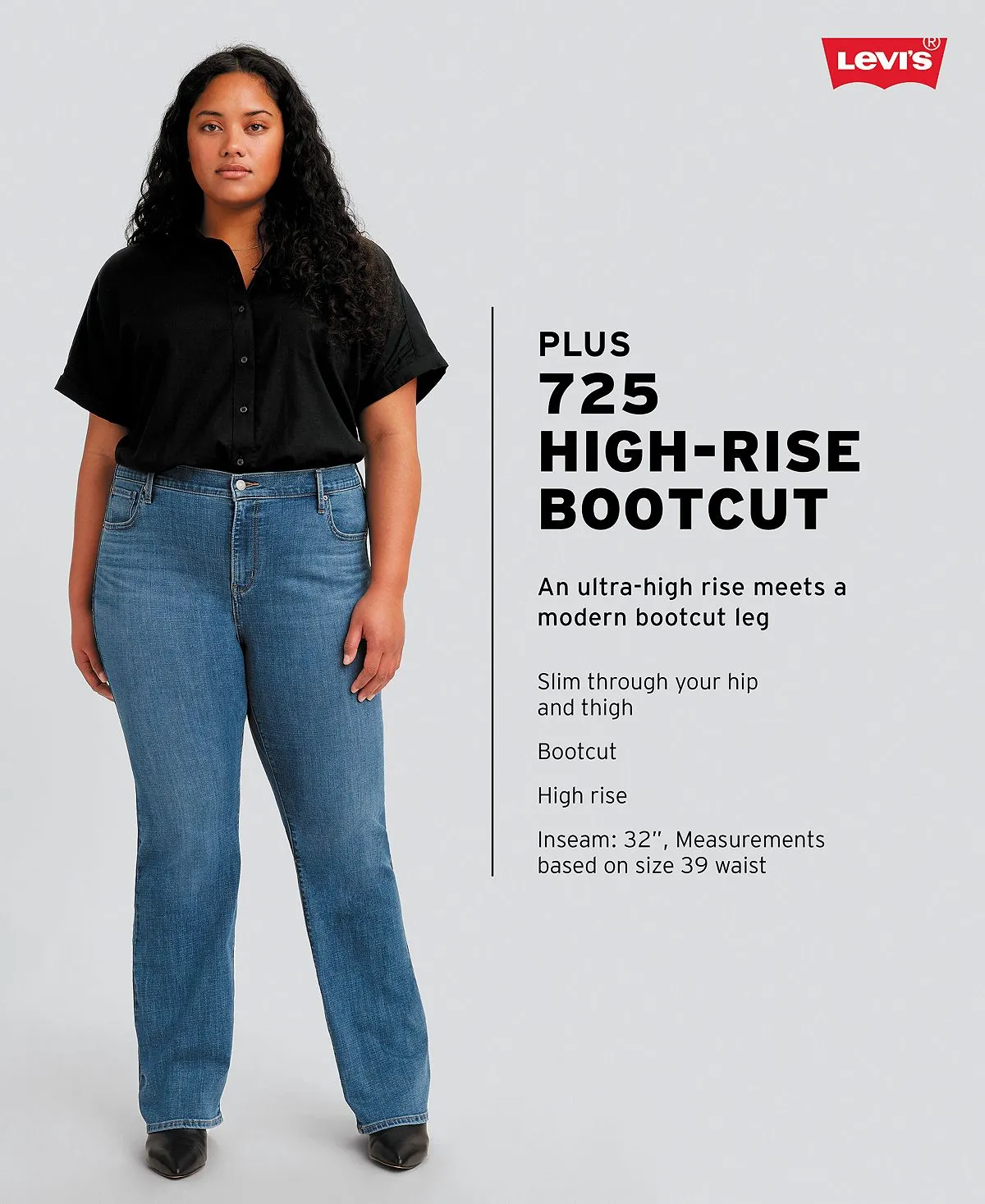 Levi's Fashionable Plus Size 725 High Rise Bootcut Jeans, Multi