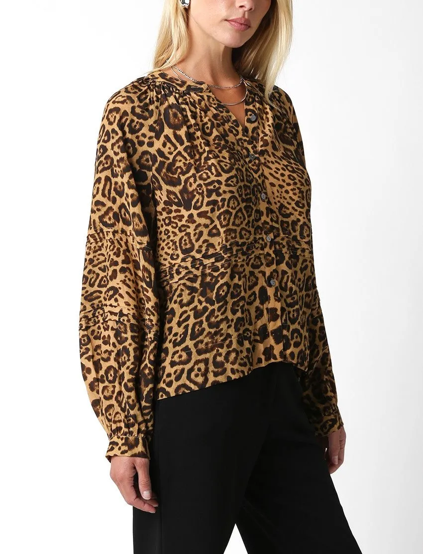 Lucia Leopard Button Down