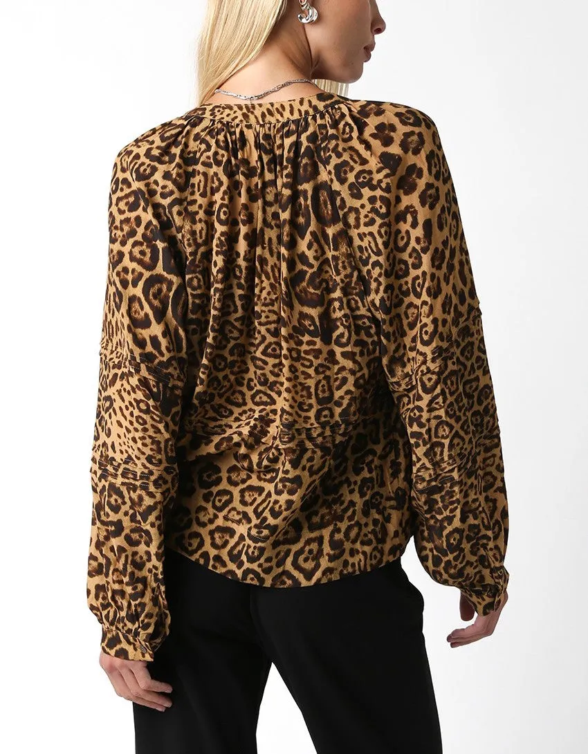 Lucia Leopard Button Down