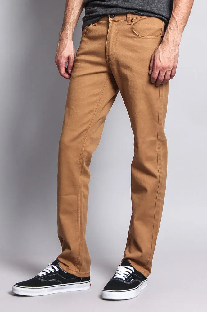 Men's Slim Fit Colored Jeans (Wheat)