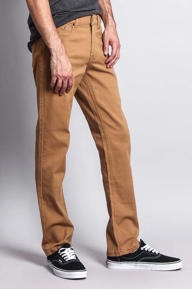 Men's Slim Fit Colored Jeans (Wheat)