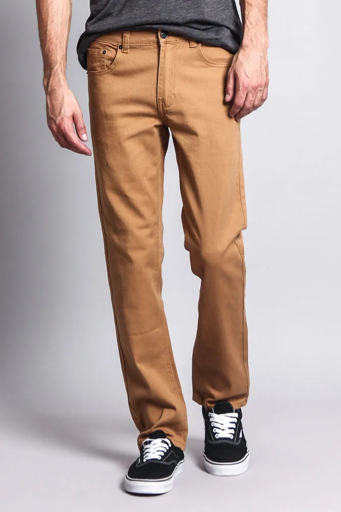 Men's Slim Fit Colored Jeans (Wheat)