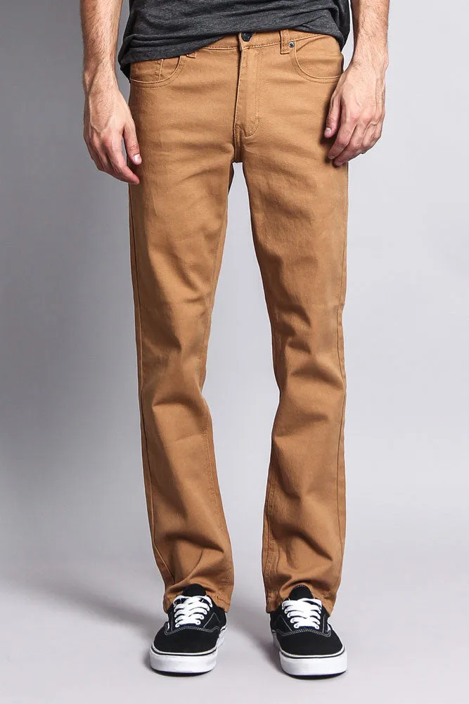 Men's Slim Fit Colored Jeans (Wheat)