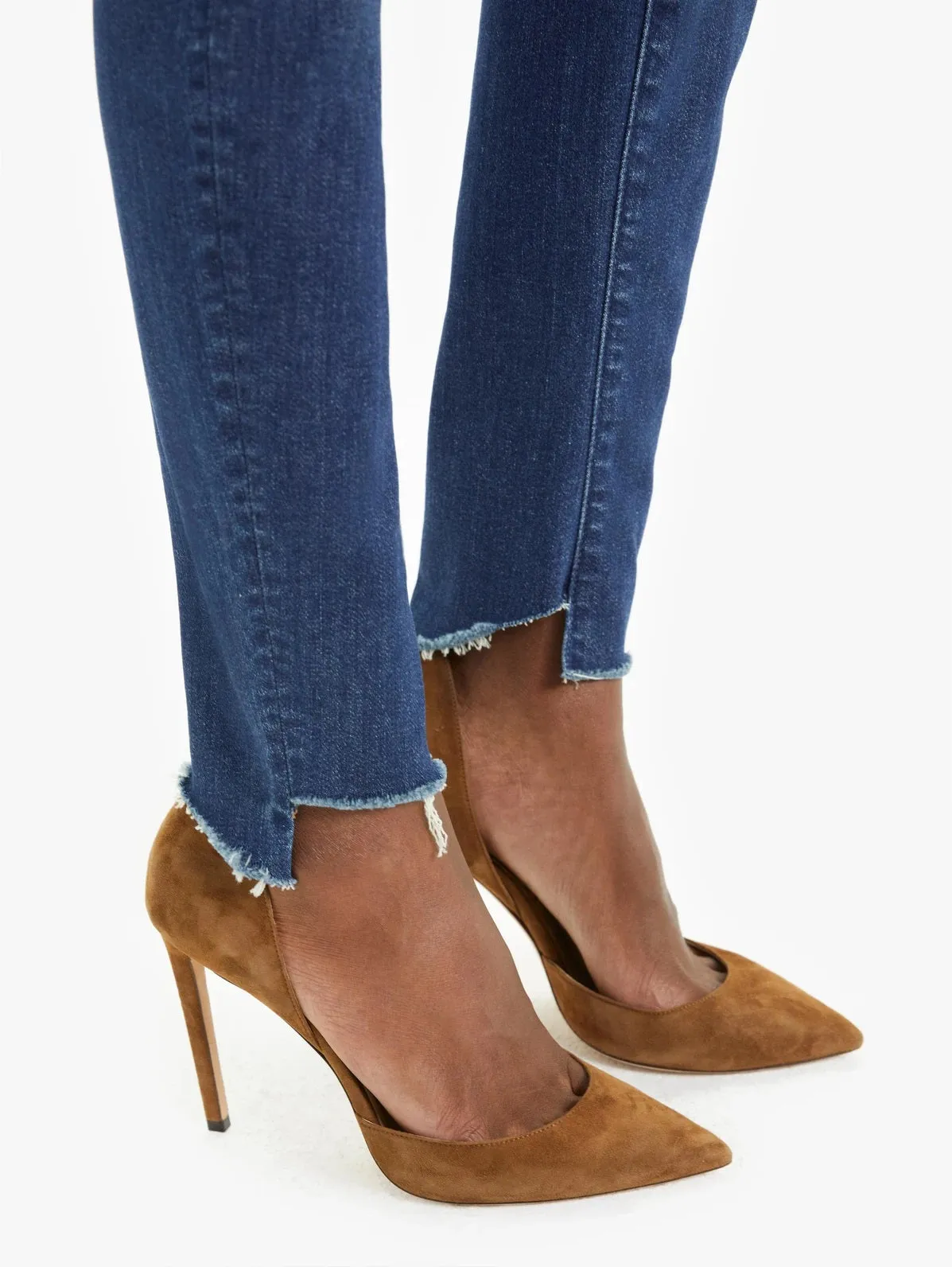 Mother Denim - The Looker Two Step Ankle Fray Skinny Jeans in Skunk at the Tea Party