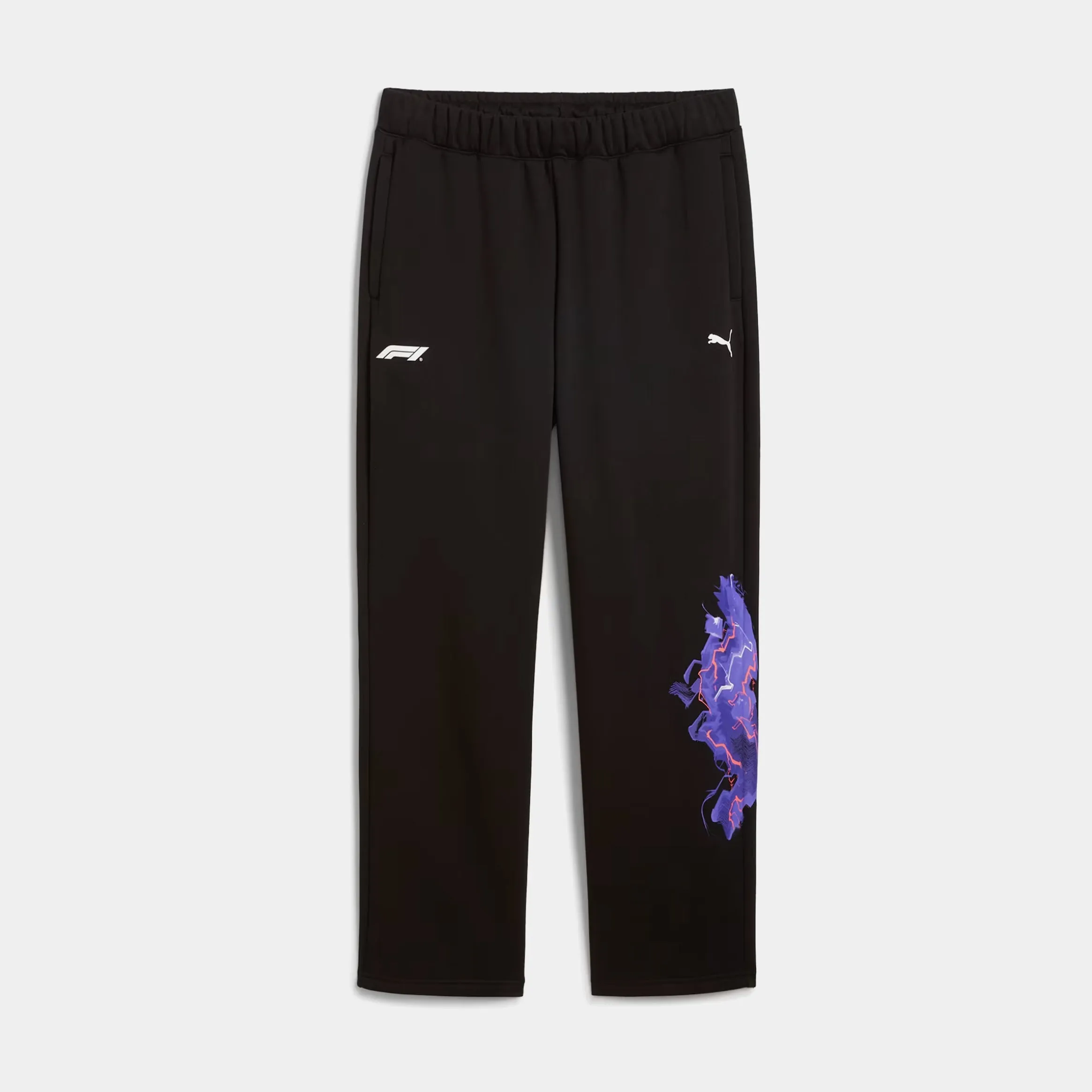 Neon Energy F1 Joggers Mens Sweatpants (Black/Purple)