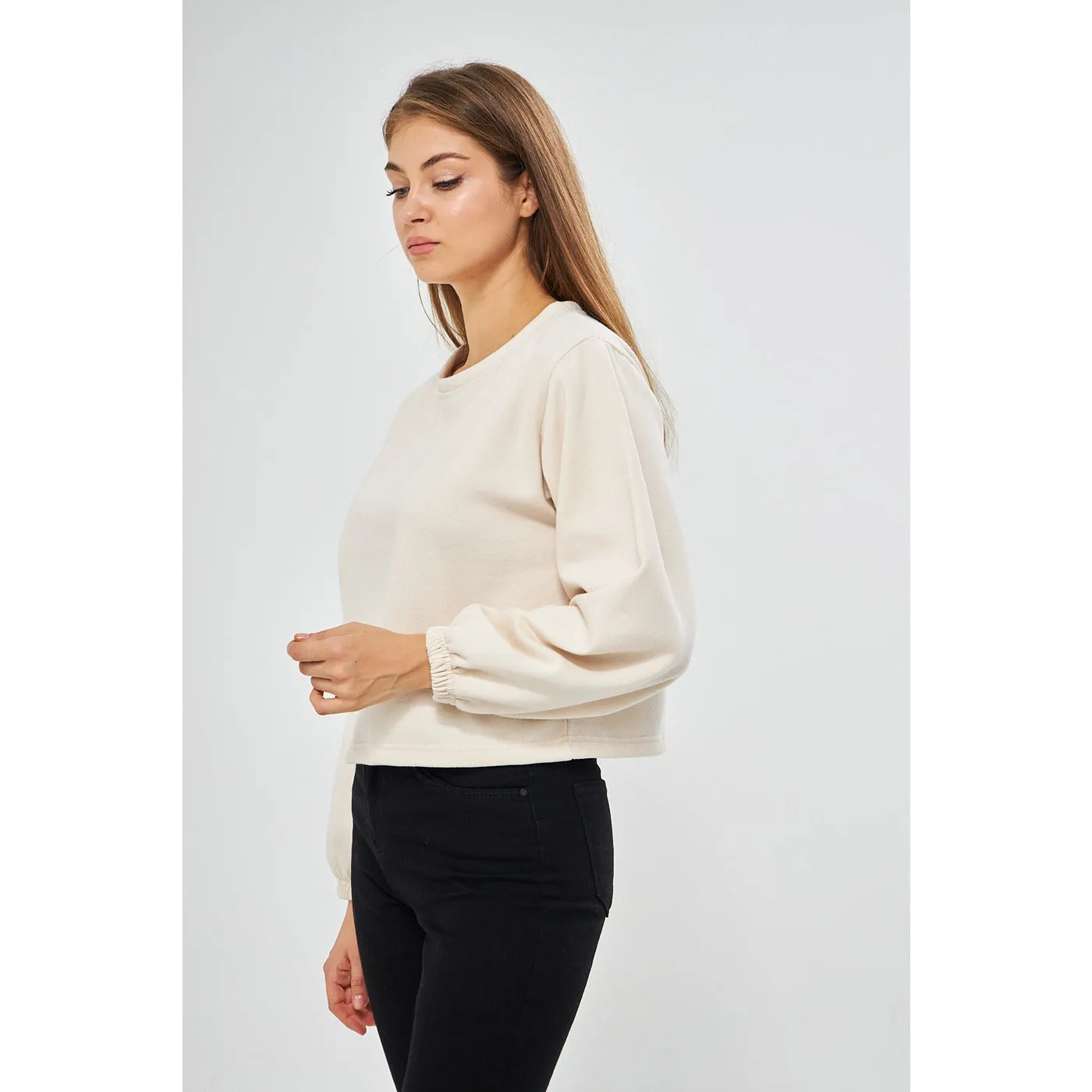 Offwhite Boatneck Oversized Sweatshirt