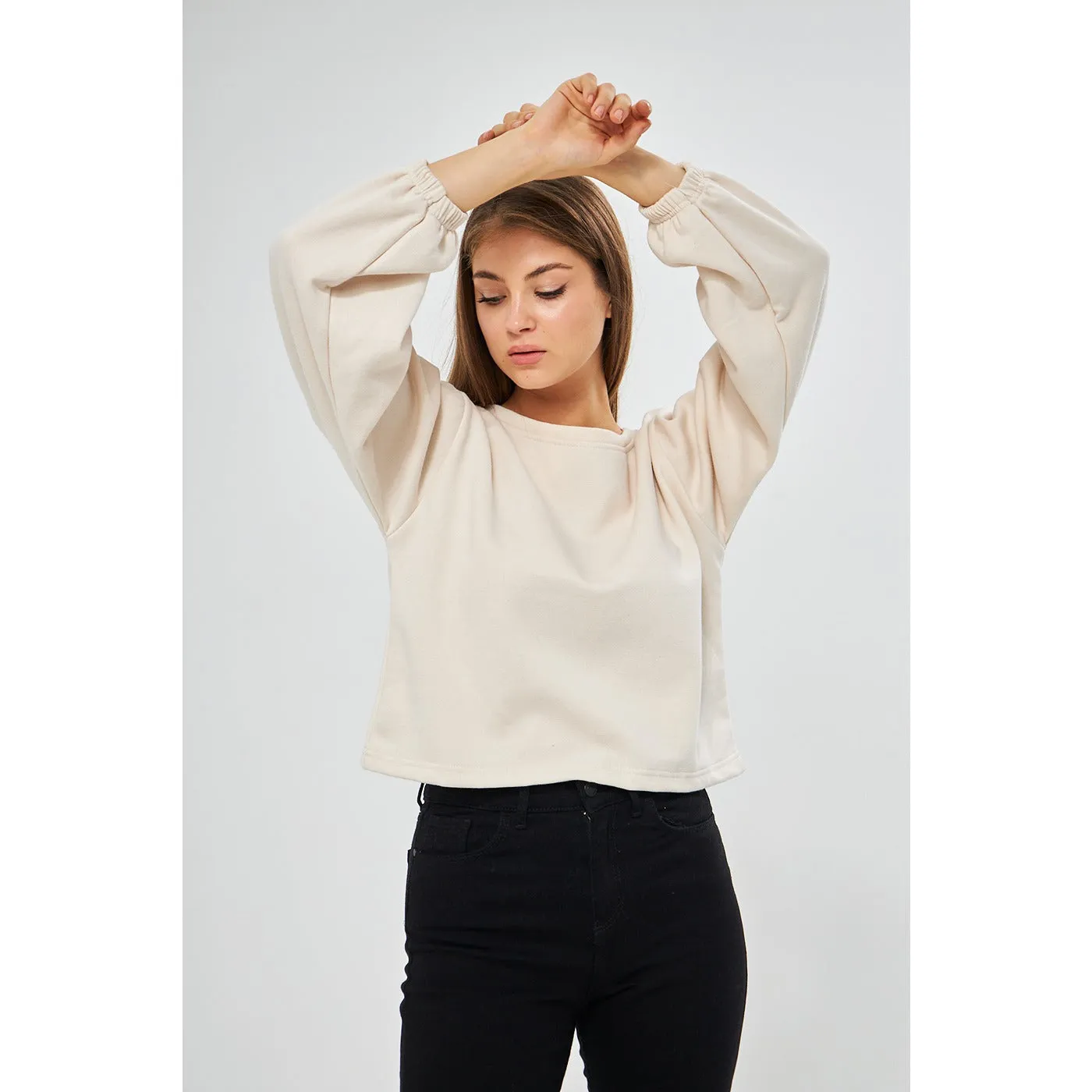 Offwhite Boatneck Oversized Sweatshirt