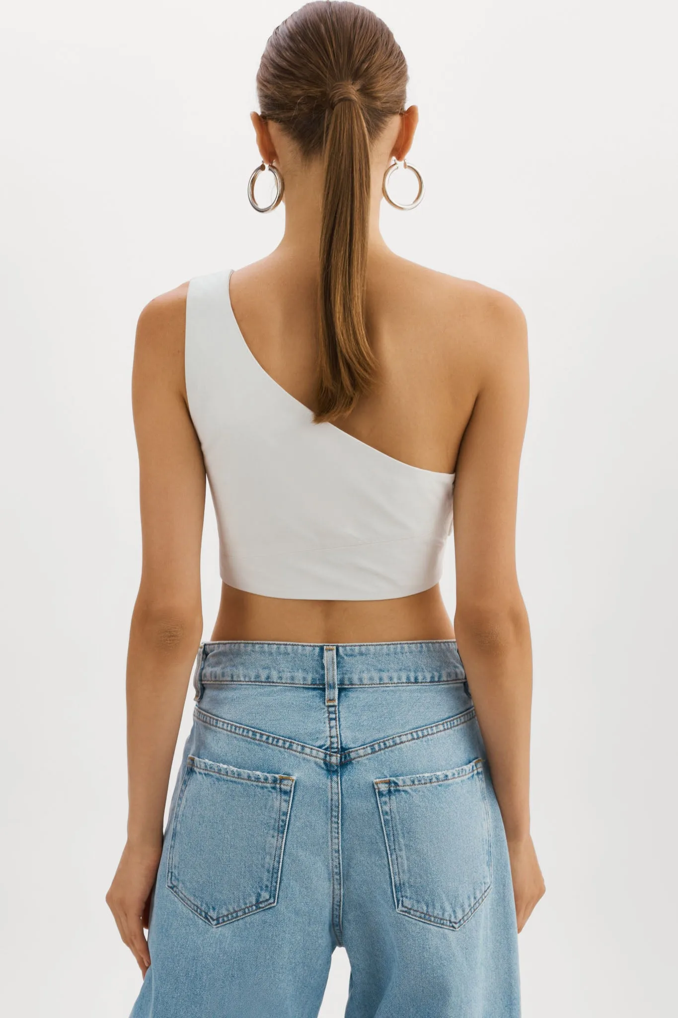 PESHA | Leather Crop Top