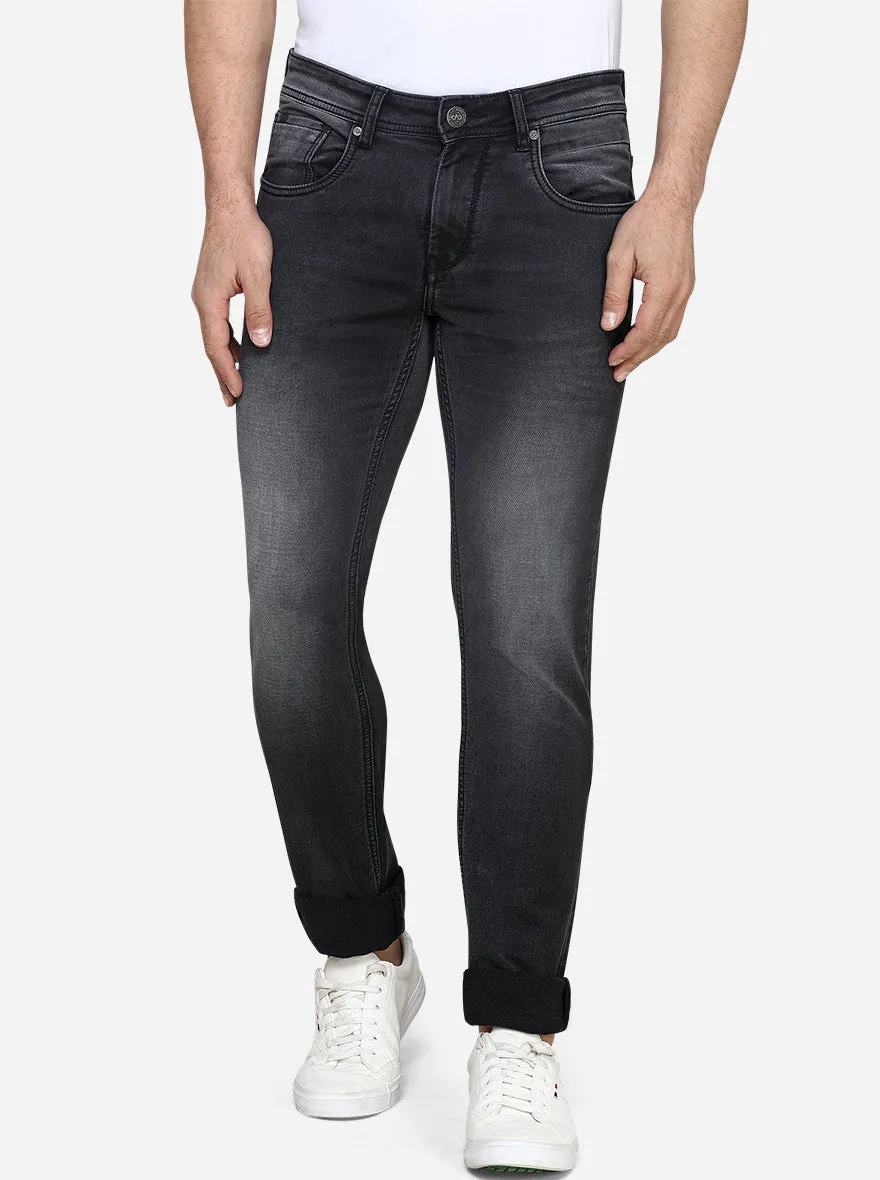 Phantom Black Washed Slim Fit Jeans | JadeBlue